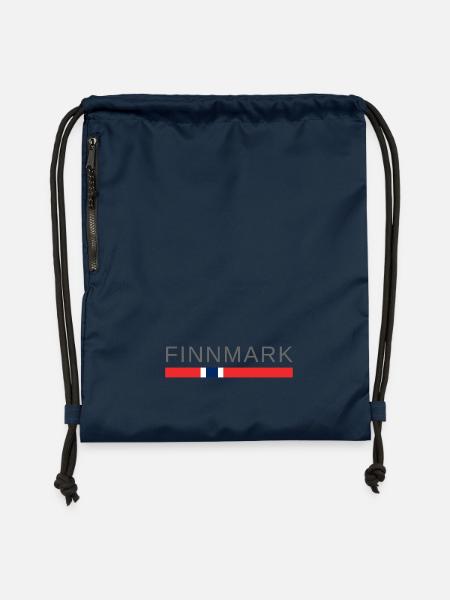 Finnmark Norwegen - Turnbeutel aus Recycling-Material - Navy
