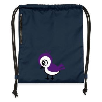 birdy - Sac à cordon en polyester recyclé - bleu marine - Devant