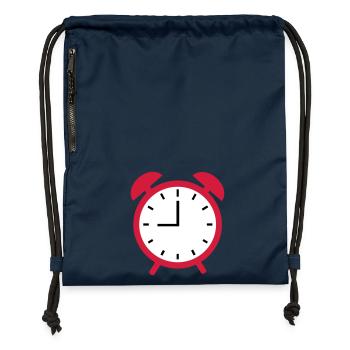 Réveil - Sac à cordon en polyester recyclé - bleu marine - Devant