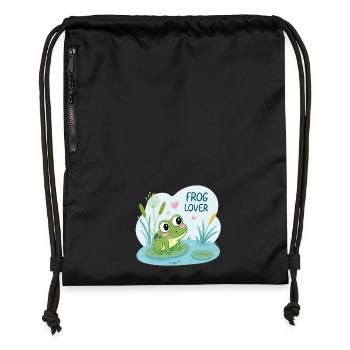Amoureux des Grenouilles - Sac à cordon en polyester recyclé - military green - Devant