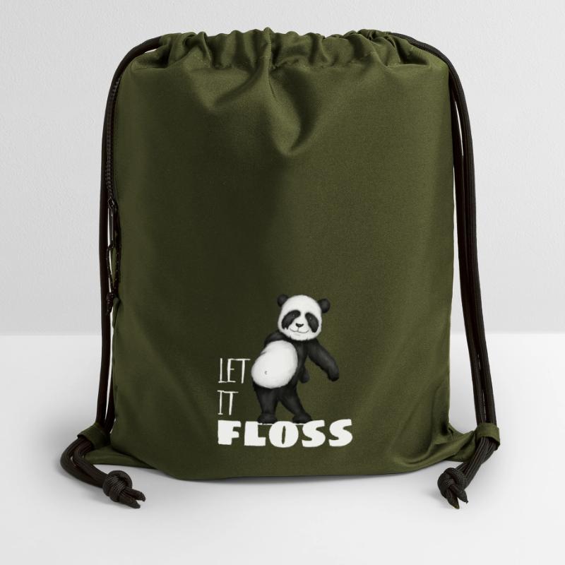 Panda Bear Let it float Let it flow Gift Gymsac made from recycled material