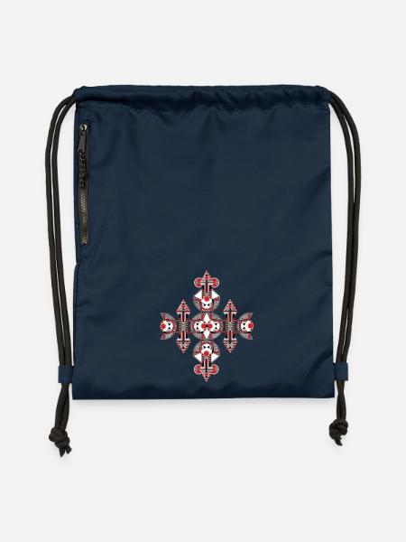 Einzigartiges Weihnachtsdesign - Turnbeutel aus Recycling-Material - Navy