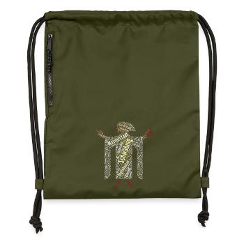 Muenchen Stadtteile Wappen weiss - Turnbeutel aus Recycling-Material - military Green - Vorne