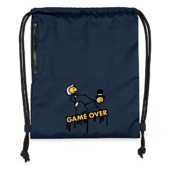 bachelor_party_game_over - Turnbeutel aus Recycling-Material - Navy - Vorne