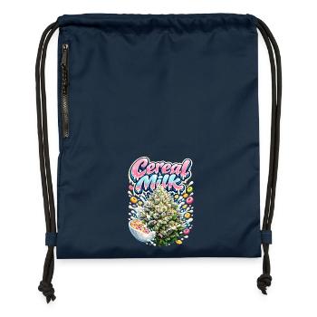 Müslimilch-Graffiti-Druck - Turnbeutel aus Recycling-Material - Navy - Vorne