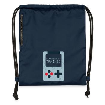 Zocker - Gamer - Nerd - Geek - Geschenk - Turnbeutel aus Recycling-Material - Navy - Vorne