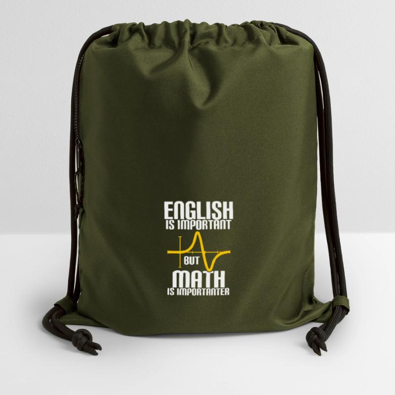 MATH EST PLUS IMPORTANT QUE L'ANGLAIS - MATH - COMPUTING Sac à cordon en polyester recyclé