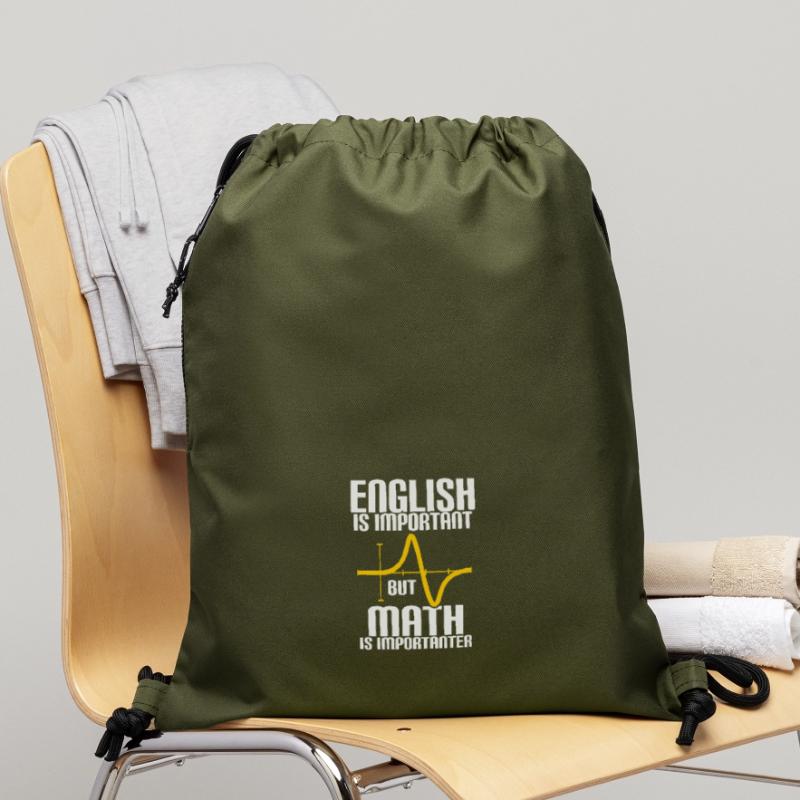 MATH EST PLUS IMPORTANT QUE L'ANGLAIS - MATH - COMPUTING Sac à cordon en polyester recyclé