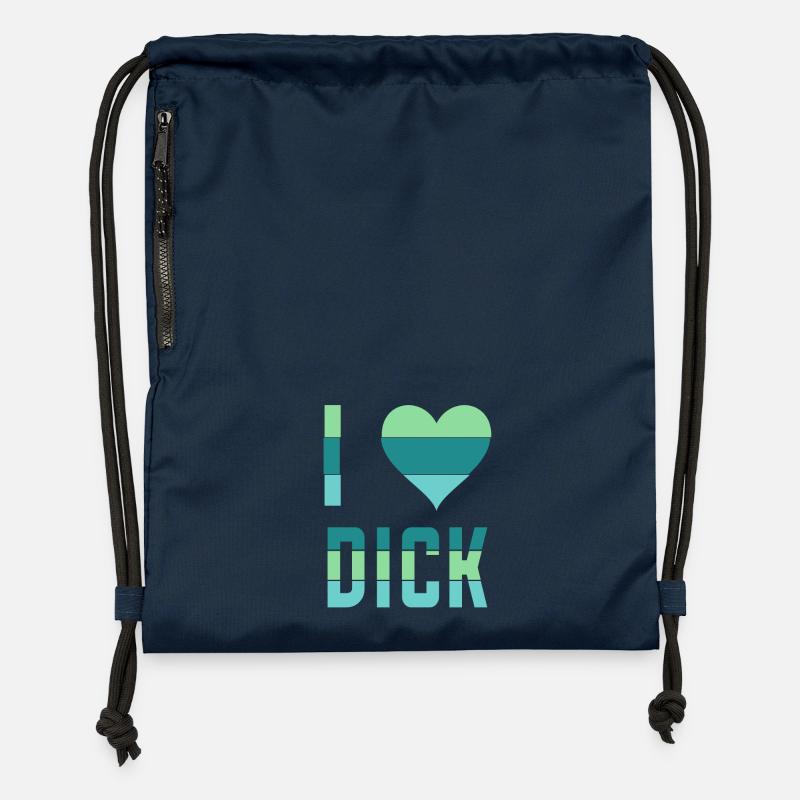 Ich liebe (Herz-) Dick - Turnbeutel aus Recycling-Material - Navy