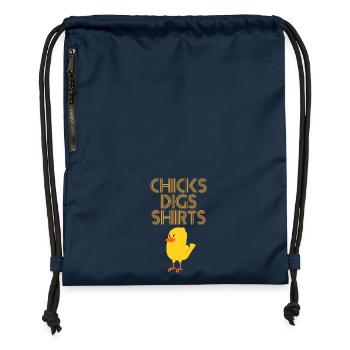 Küken - Chicks - Hemd - T-Shirt - Geschenk - Turnbeutel aus Recycling-Material - Navy - Vorne