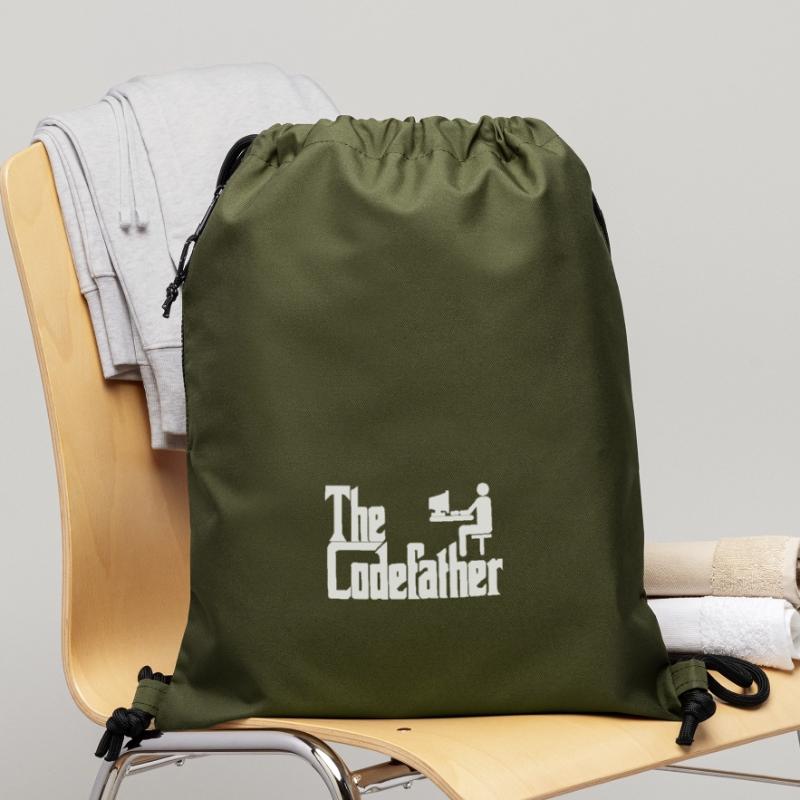 The Codefather Programmierer PC Coding Geschenk Turnbeutel aus Recycling-Material