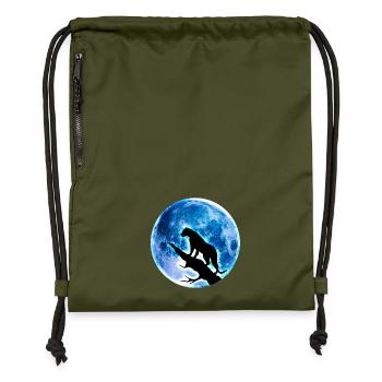 full moon - Gymsac made from recycled material - military green - Front