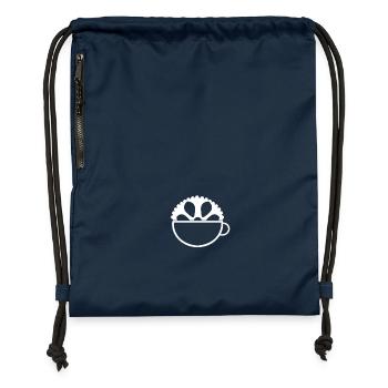 Bike Chain Cycling Cyclist Velo Roadbike Coffee - Gymsac made from recycled material - navy - Front