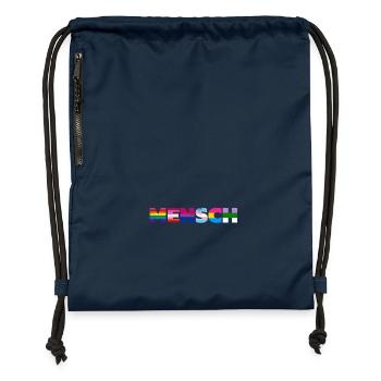 Regenbogen Pride Flag Design - Turnbeutel aus Recycling-Material - Navy - Vorne