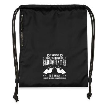 Lifeguard Caution my friend is lifeguard - Gymsac made from recycled material - military green - Front