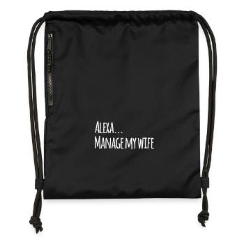 Alexa... manage my wife - Turnbeutel aus Recycling-Material - military Green - Vorne