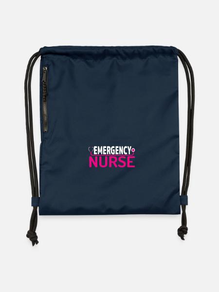 Notfall Krankenschwester - Turnbeutel aus Recycling-Material - Navy