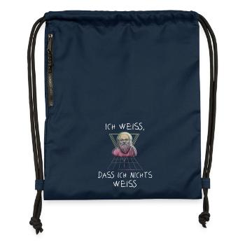 Sokrates Griechischer Philosoph - Turnbeutel aus Recycling-Material - Navy - Vorne