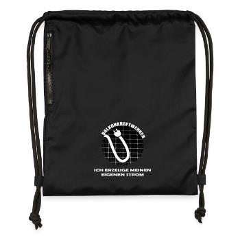 Ökologischer Stromerzeuger aus Erneuerbaren - Turnbeutel aus Recycling-Material - military Green - Vorne