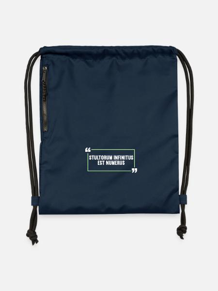 Lateinisch Lustiger Latein Spruch - Turnbeutel aus Recycling-Material - Navy