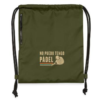 Ich kann keinen Vintage-Padel-Padelschläger haben - Turnbeutel aus Recycling-Material - military Green - Vorne