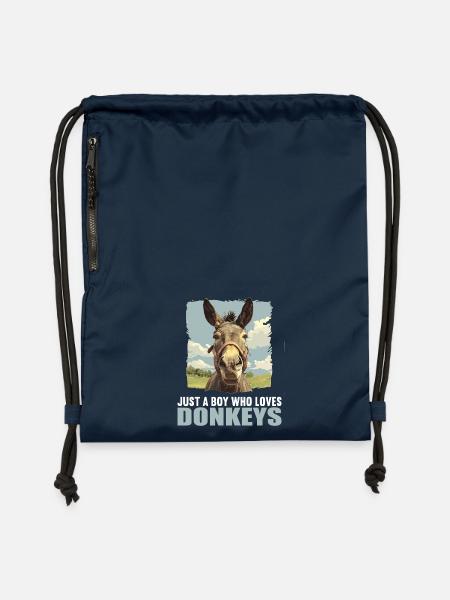 Donkey Esel - Turnbeutel aus Recycling-Material - Navy