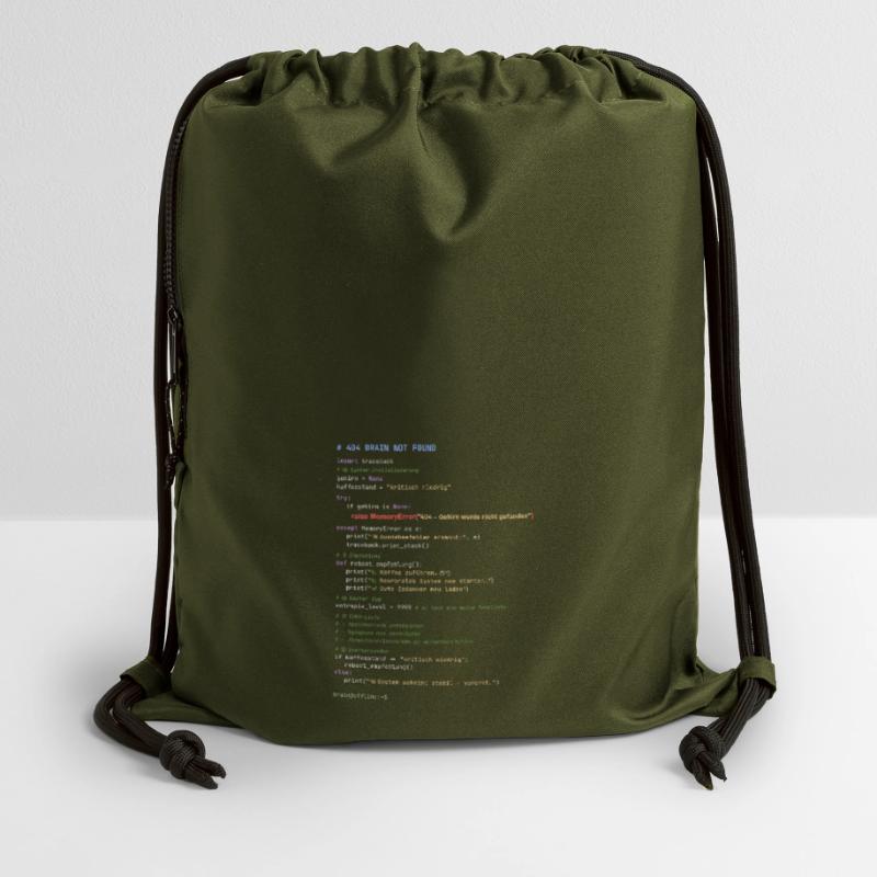 404 Brain Not Found Python Code Turnbeutel aus Recycling-Material