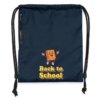 Back to School - Gymsac made from recycled material - navy - Front