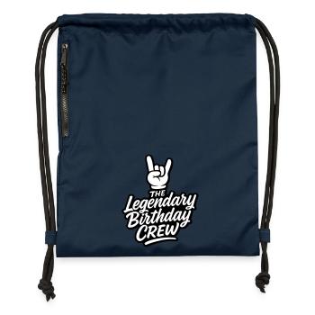 Birthday Crew Party - Gymsac made from recycled material - navy - Front