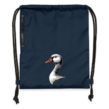 Gans Süße Gänseküken Gans Küken Ente Kleine Gänse - Turnbeutel aus Recycling-Material - Navy - Vorne