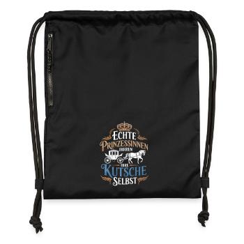 Real princesses drive their own carriage - Gymsac made from recycled material - military green - Front