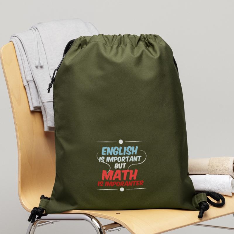 Math Math Math Professeur de mathématiques Mathématicien Sac à cordon en polyester recyclé