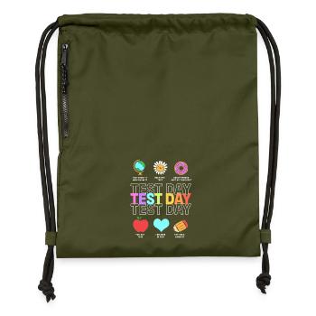 Examen d’enseignant - Sac à cordon en polyester recyclé - military green - Devant