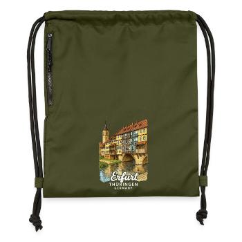 Erfurt - Turnbeutel aus Recycling-Material - military Green - Vorne