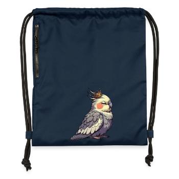 Calopsitte Calopsitte Calopsitte Oiseau calopsitte - Sac à cordon en polyester recyclé - bleu marine - Devant
