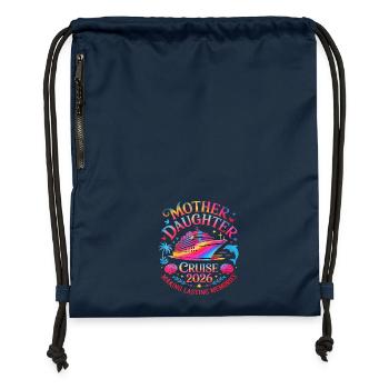 Croisière mère-fille 2026 - Sac à cordon en polyester recyclé - bleu marine - Devant