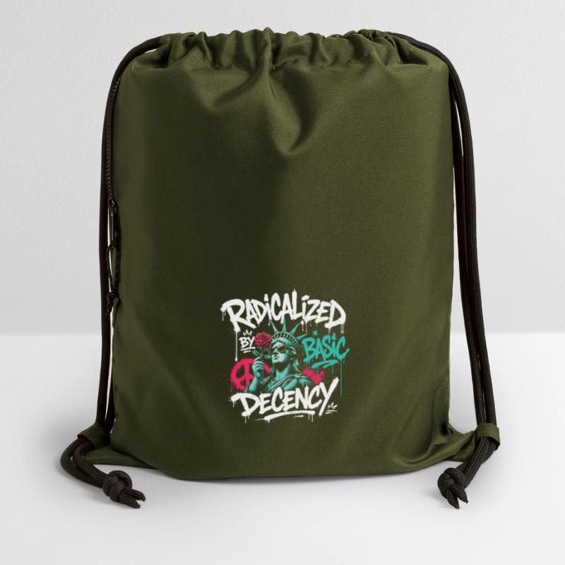 Radikalisierte Basic Decency Graffiti Turnbeutel aus Recycling-Material