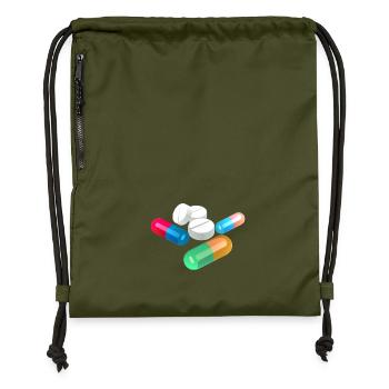 Pillen - Turnbeutel aus Recycling-Material - military Green - Vorne