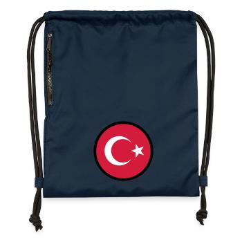 In A Sign Of Turkey - Gymsac made from recycled material - navy - Front