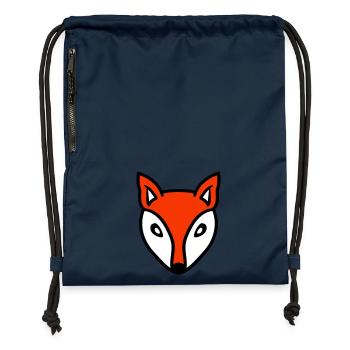 Fox, Red Fox, Wild, Animal, Smart, Forest, Face, Head - Gymsac made from recycled material - navy - Front