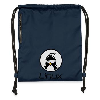 linux - Gymsac made from recycled material - navy - Front