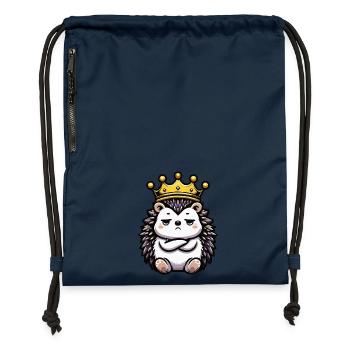 Igel Igelliebhaber Igelbesitzer Igelhalter Stachel - Turnbeutel aus Recycling-Material - Navy - Vorne