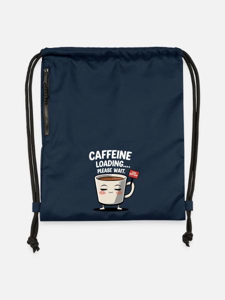 Caffeine Loading - Low Battery - Turnbeutel aus Recycling-Material - Navy