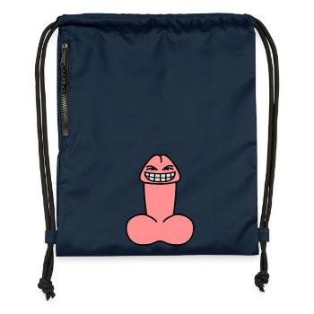 cheeky_penis - Turnbeutel aus Recycling-Material - Navy - Vorne
