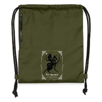 The Kraken - Gymsac made from recycled material - military green - Front