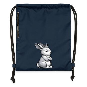 Rabbit Bunny Bunny Long Eared Thumper Ram - Gymsac made from recycled material - navy - Front