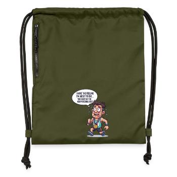 New Personal Best - Gymsac made from recycled material - military green - Front