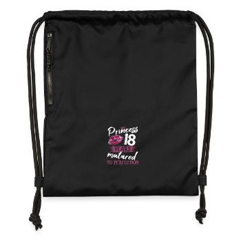 18 year old girl 18 bday Princess 18 birthday - Gymsac made from recycled material - military green - Front