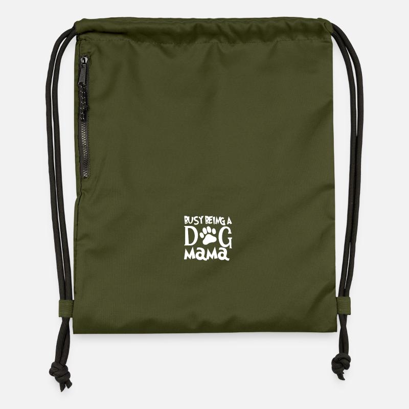 Employée comme mère de chien - Sac à cordon en polyester recyclé - military green