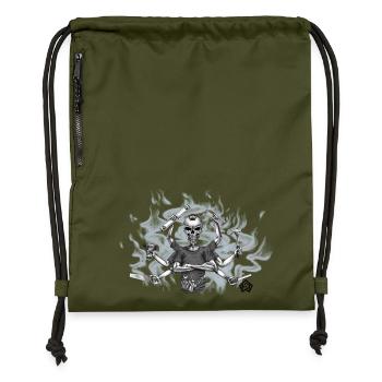All-rounder, all-rounder, caretaker, craftsman - Gymsac made from recycled material - military green - Front
